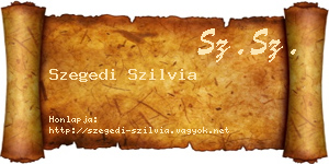 Szegedi Szilvia névjegykártya