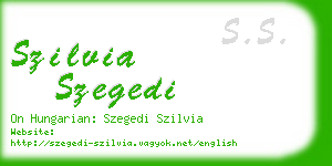 szilvia szegedi business card